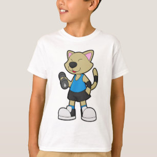 Camiseta Gato na Malhação com Dumbbell