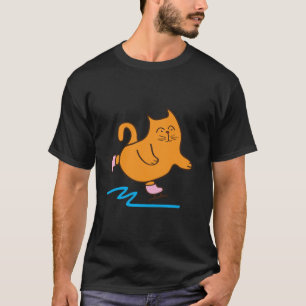 Camiseta Gato na patinação no gelo