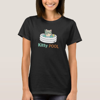 Camiseta Gato Nadando Em Uma Piscina