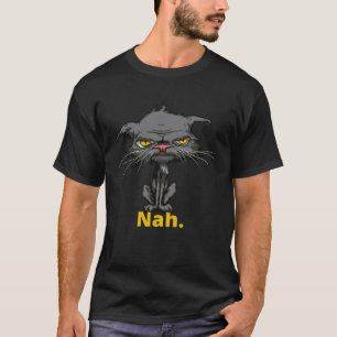 Camiseta Gato Nah Gato Entediado Olhos Amarelos Gato Gatinh