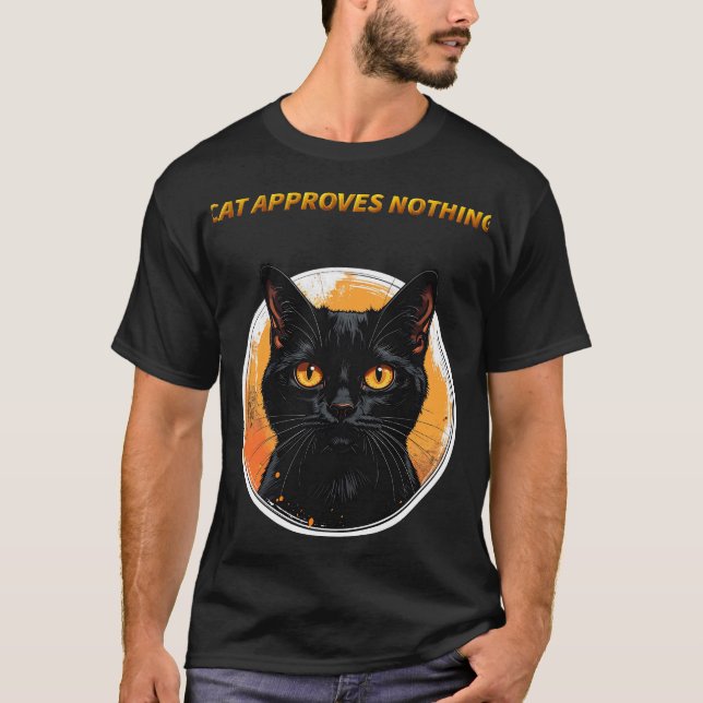 Camiseta Gato Não Aprova Nada (Frente)