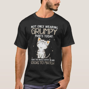 Camiseta Gato Não Está Apenas Usando Calças Mal-Humoradas H