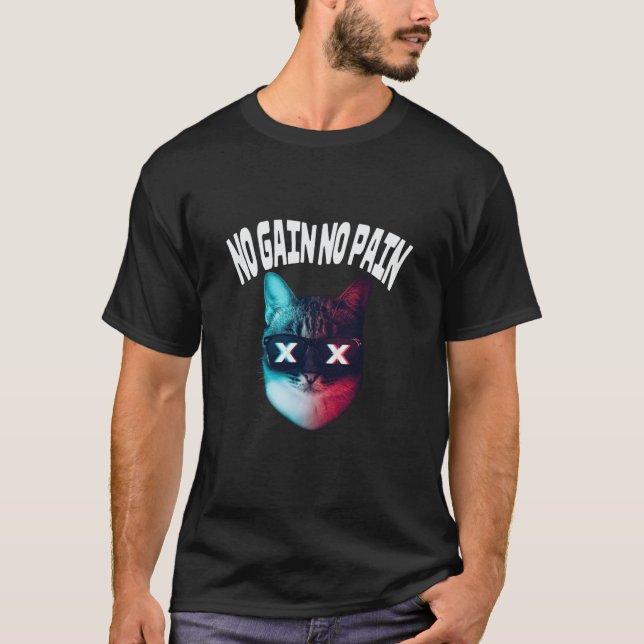 Camiseta gato não ganha dor (Frente)