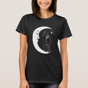 Camiseta Gato Negra Celestial Familiar Pagan Witchc