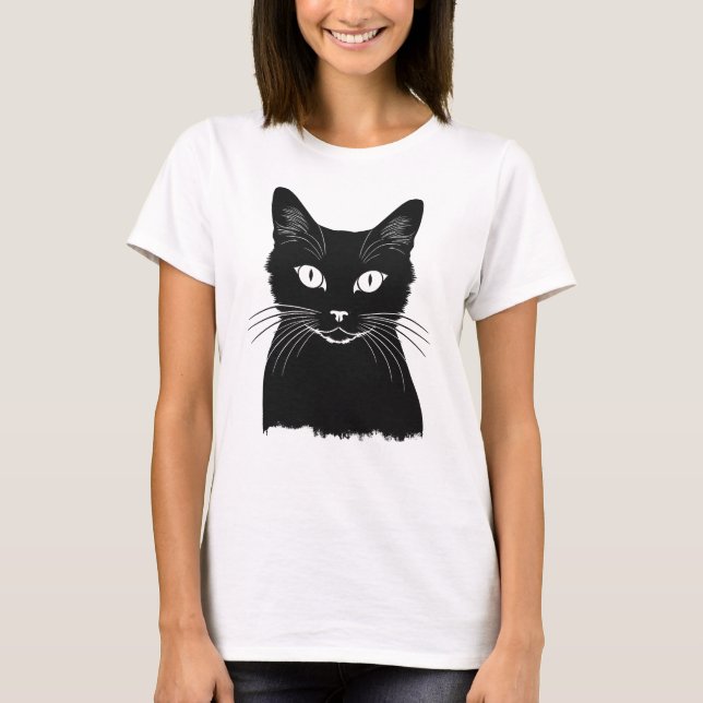 Camiseta Gato negro (Frente)
