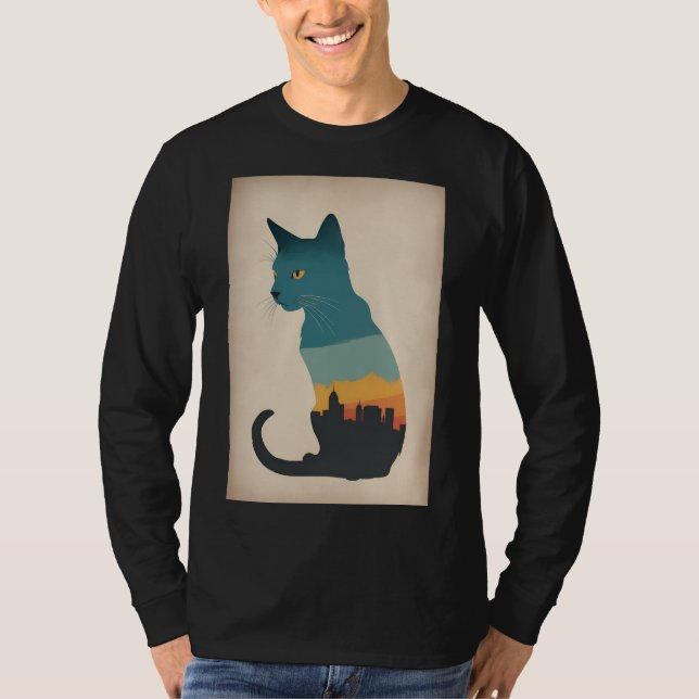 Camiseta Gato negro (Frente)