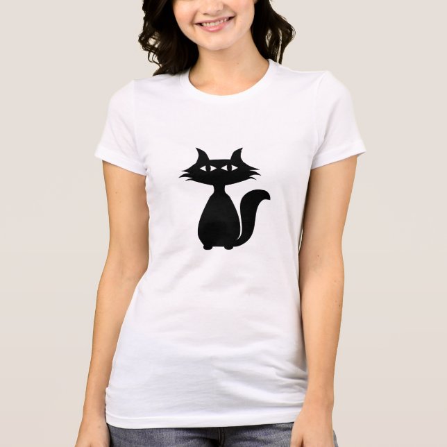 Camiseta Gato Negro (Frente)