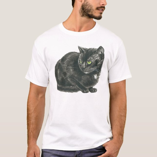 Camiseta Gato negro (Frente)