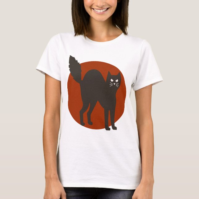Camiseta Gato Negro Anarquista Essencial (Frente)