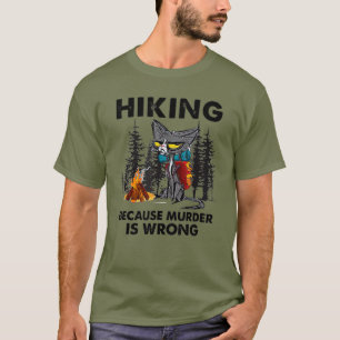 Camiseta Gato Negro Caminhando Porque O Assassinato Está E