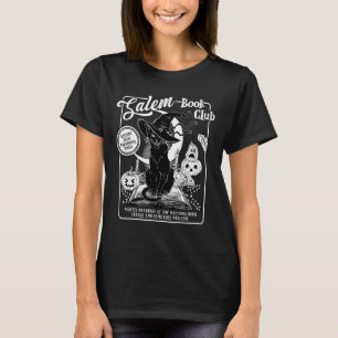 Camiseta Gato Negro do Clube de Bruxas Bookish Retro Hallow