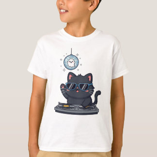 Camiseta Gato Negro e Gado DJ