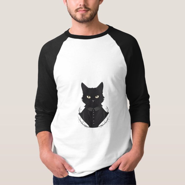 Camiseta Gato Negro Encantado de Salem (Frente)