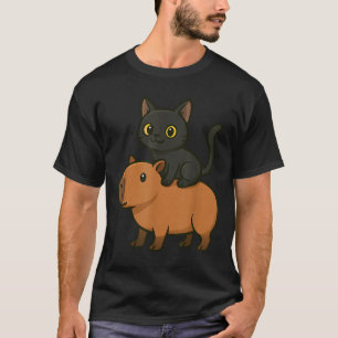 Camiseta Gato Negro Engraçado Amante de os animais Capybara