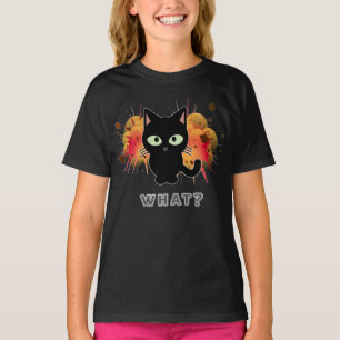 Camiseta Gato Negro Engraçado Que Gatinho Bonito Adora Hum