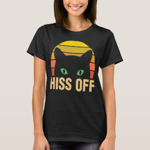 Camiseta Gato Negro Engraçado Sai Do Retrô De Gato