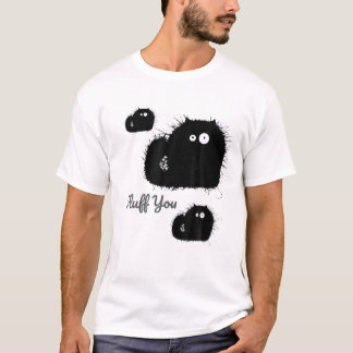 Camiseta Gato Negro Engraçado Te Flutuando, Seu Fluffin Flu