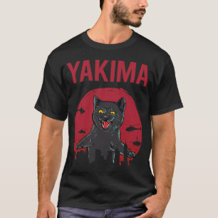 Camiseta Gato Negro Engraçado Yakima