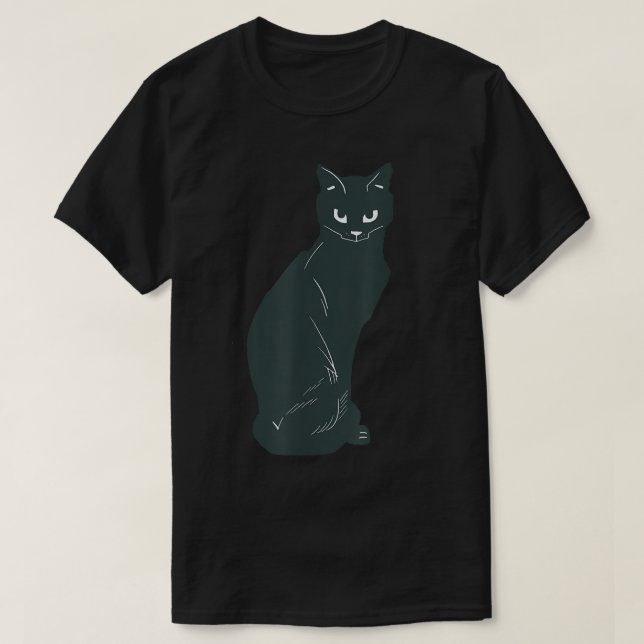 Camiseta Gato Negro Eu Adoro Gato Engraçado Pão Gato  (Frente do Design)