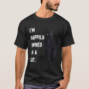 Camiseta Gato Negro Gatinho Frio Peles De Animais Engraçado