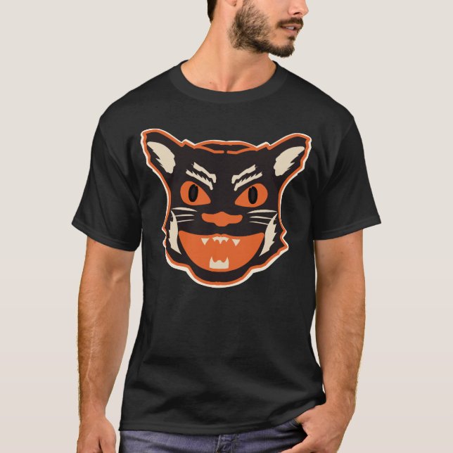 Camiseta Gato Negro Halloween (Frente)