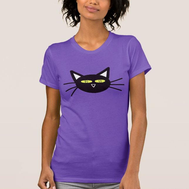 Camiseta Gato Negro Halloween (Frente)