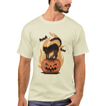 Gato Negro Halloween Gata Amada Noite Estrelada Ga