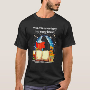Camiseta Gato Negro Lê Livros Que Você Nunca Pode Ter