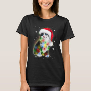 Camiseta Gato Negro Led Natal Gato Feliz Natal Feliz Natal