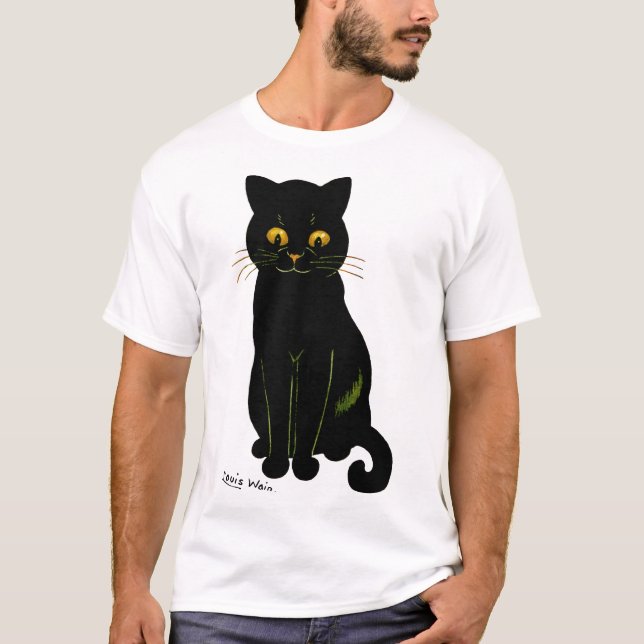 Camiseta Gato negro, Louis Wain (Frente)