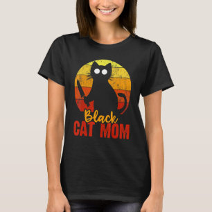 Camiseta Gato Negro Mãe Halloween Gore Meow Com Knif Maldit