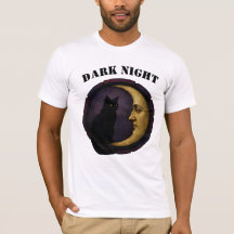 Gato Negro Místico na Lua Crescente