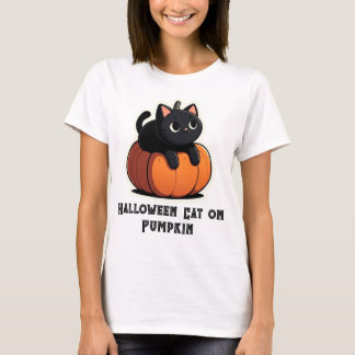 Camiseta Gato Negro na Pumpkin