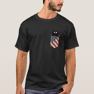 Camiseta Gato Negro No Bolso Pronto Para Um Abraço 4 De
