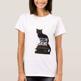 Camiseta Gato Negro nos Livros "Passe para o Fim de Semana"