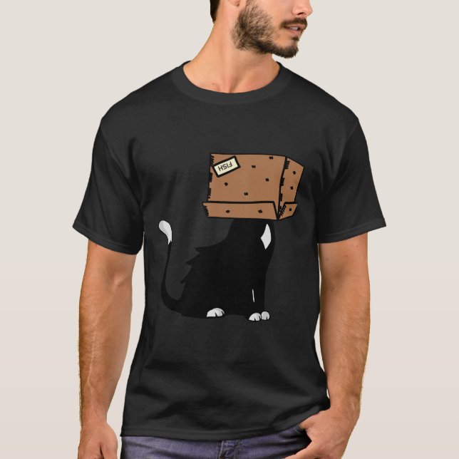 Camiseta Gato Negro Precisa De Peixe (Frente)