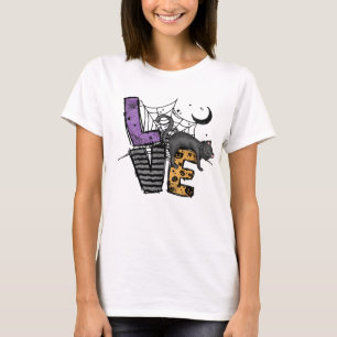 Camiseta Gato Negro preguiçoso na aranha com amor