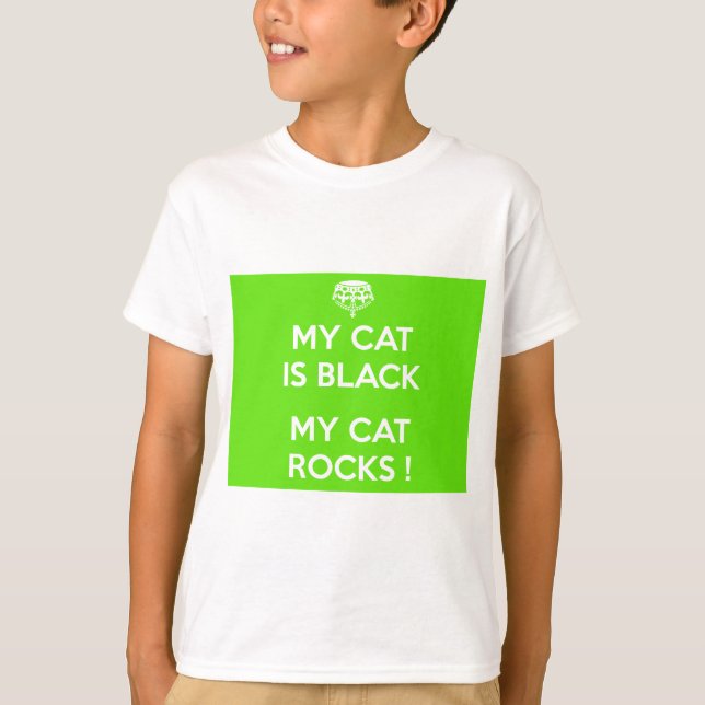 Camiseta Gato negro rocha (Frente)
