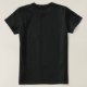 Camiseta Gato Negro Silhueta no arco-íris em desgosto (Verso do Design)