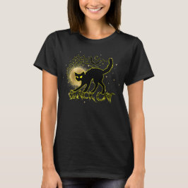 Camiseta Gato Negro Spooky Inspirou Halloween
