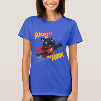 Camiseta Gato Negro Super Herói - Sucesso à Lua