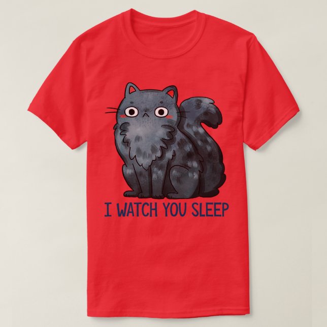 Camiseta Gato Negro Vê-Te Dormir (Frente do Design)