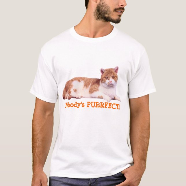 Camiseta Gato ninguém t-shirt unisex de PURRFECT (Frente)