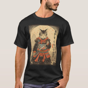 Camiseta Gato Ninja Samurai Espada Guerreiro Meow
