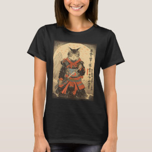 Camiseta Gato Ninja Samurai Espada Meow Guerreiro