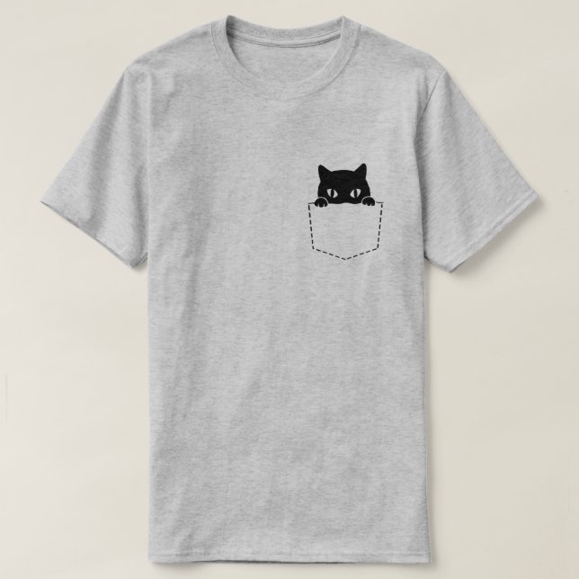 Camiseta Gato No Bolso (Frente do Design)