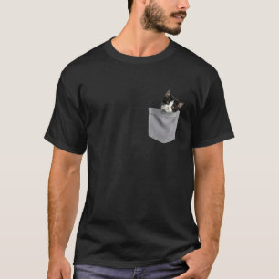 Camiseta Gato no Bolso Espiando Gatinho Fofo no Bolso 3