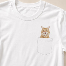 Camiseta Gato no Bolso | Foto de Animal de Estimação Person