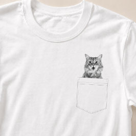 Camiseta Gato no Bolso | Foto de Animal de Estimação Person