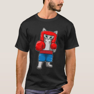 Camiseta Gato no Boxing com luvas in a box